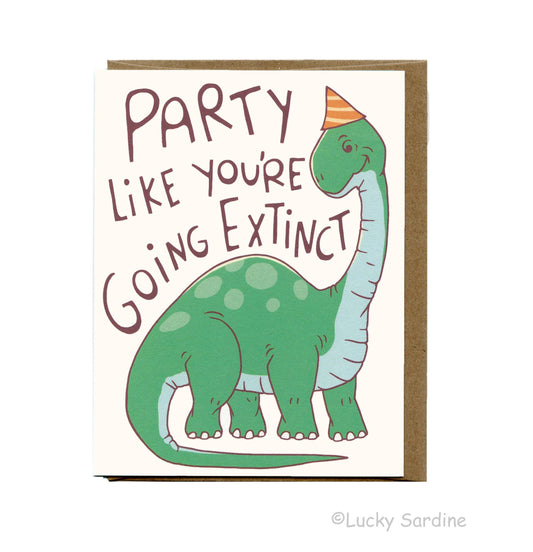 Dinosaur Party Birthday Card