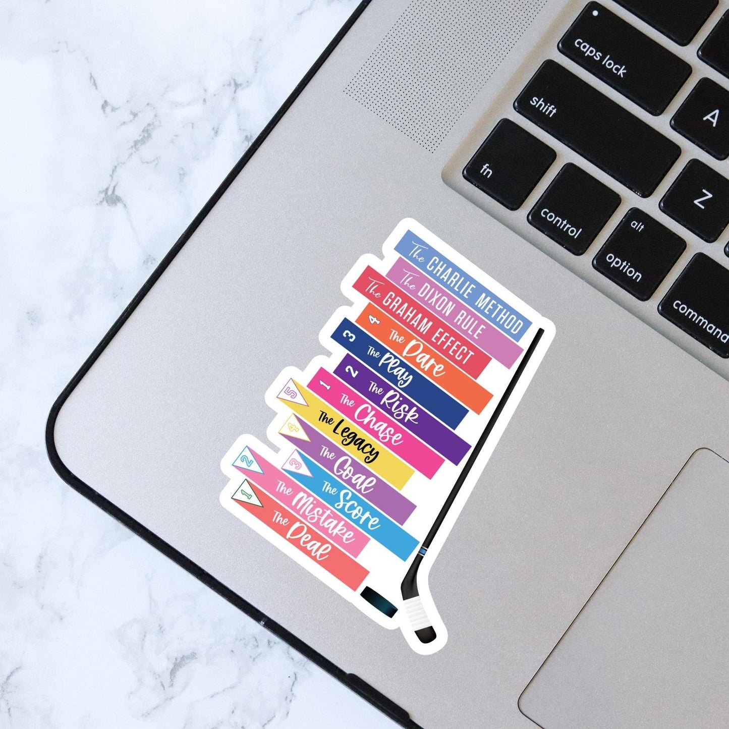 Hockey Romance Book Stack Sticker