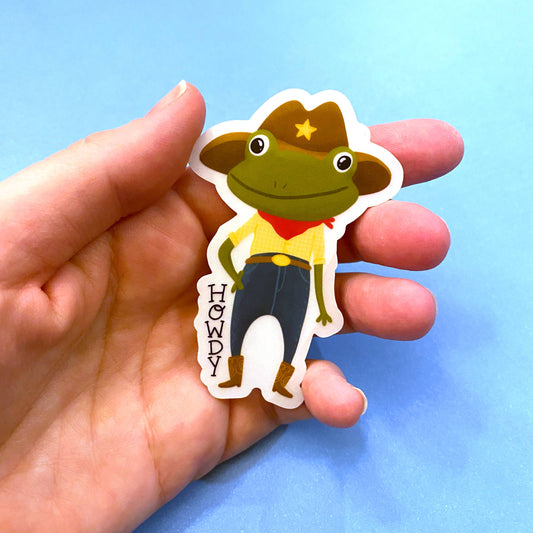 Cowboy Frog Sticker