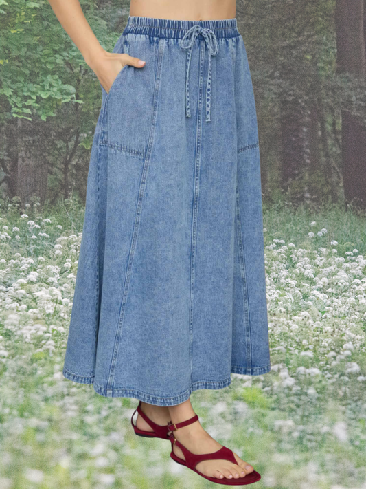 Lived In Denim Skirt