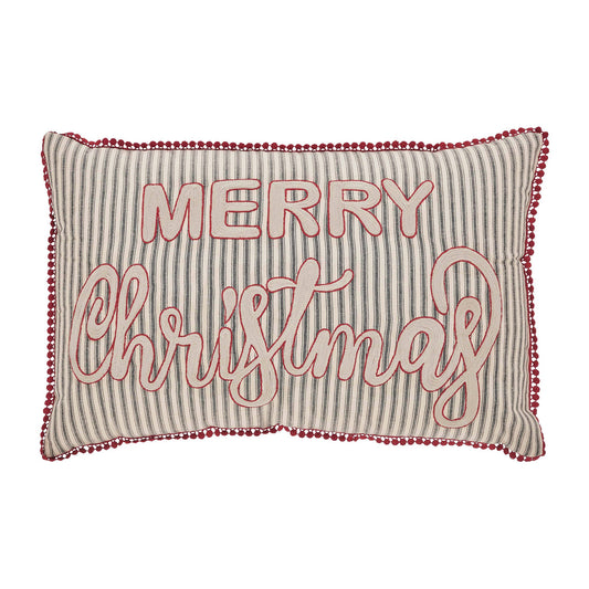 Sawyer Mill Charcoal Merry Christmas Pillow