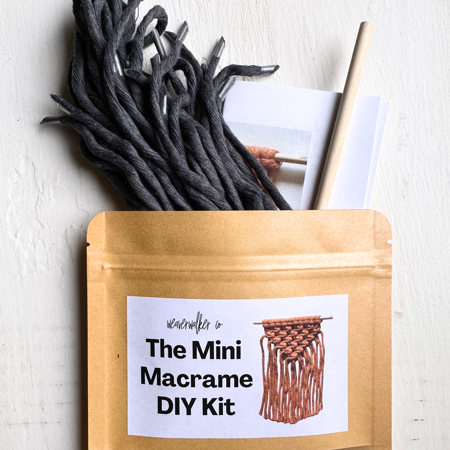 restock Mini Macrame DIY kit | kid + beginner friendly: Ocher