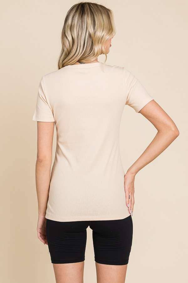 Crisp Cream Basic Tee