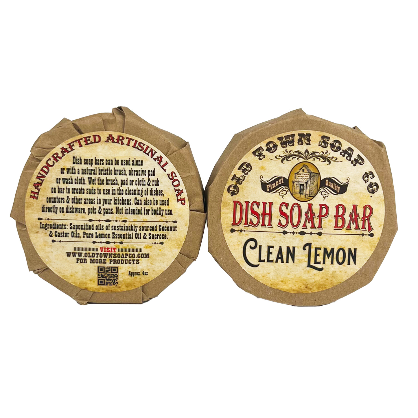 Dish Soap Bar -Avail in 4 Scents -For Sparkling Clean Dishes: Clean Lemon