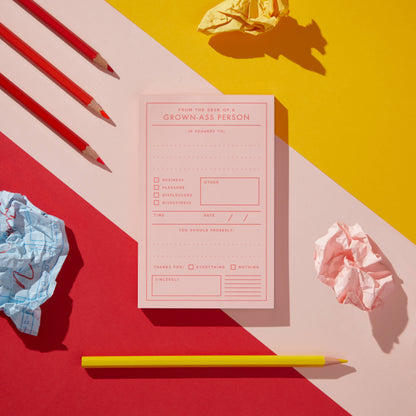 Brass Monkey Grown-ass Person Memo Pad