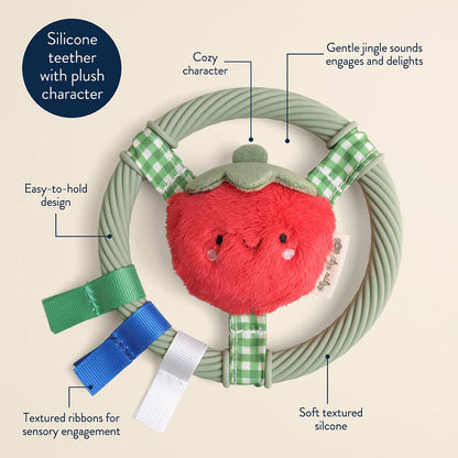 Itzy Ring Pal™ - Teething Ring Taupe Bear