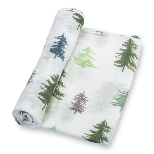 Pine Tree Baby Swaddle Blanket