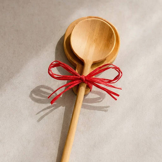 Bamboo Kitchen Serving Spoon and Rest
