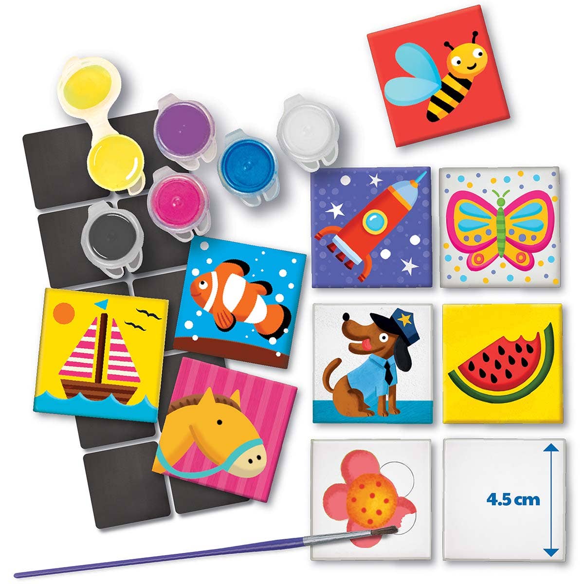 Magnetic Mini Tile Art DIY Paint Arts & Craft Magnet Kit