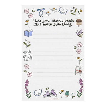 Good Strong Words Little Women 4x6 Notepad