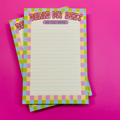 Doing My Best And That's Enough 4x6 Notepad