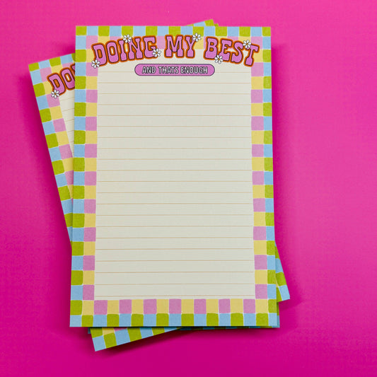 Doing My Best And That's Enough 4x6 Notepad