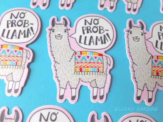 Llama No Prob Llama Vinyl Sticker