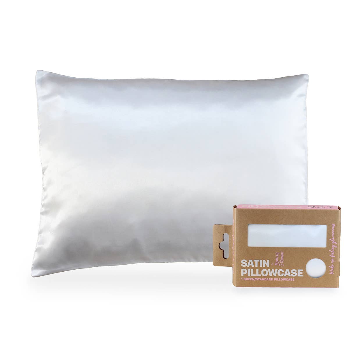 Satin Pillowcase Queen/STD: Black
