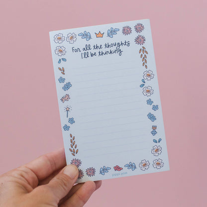 Thoughts I'll Be Thinking Wizard of Oz 4x6 Notepad