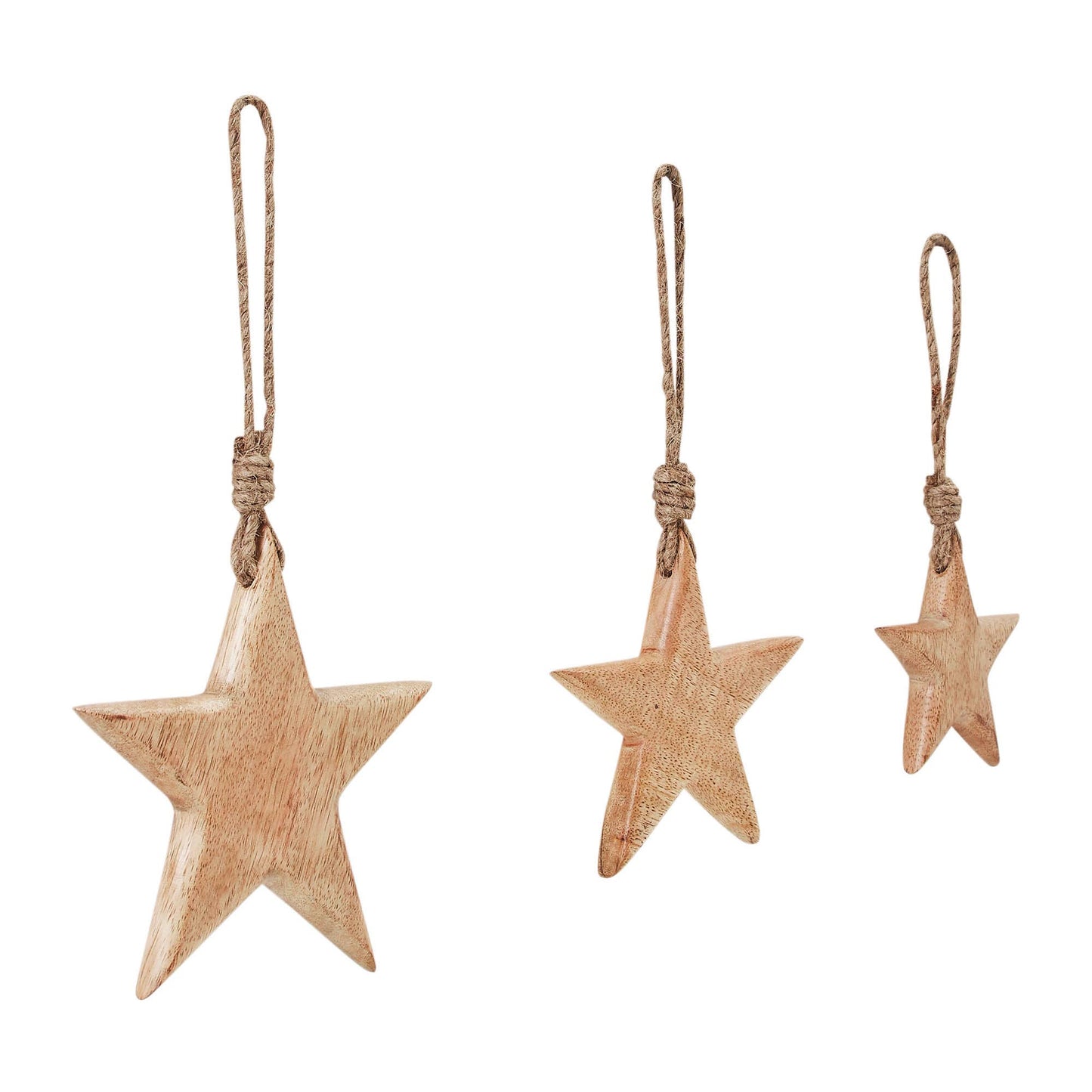 Wooden Star Natural Decorative Ornaments