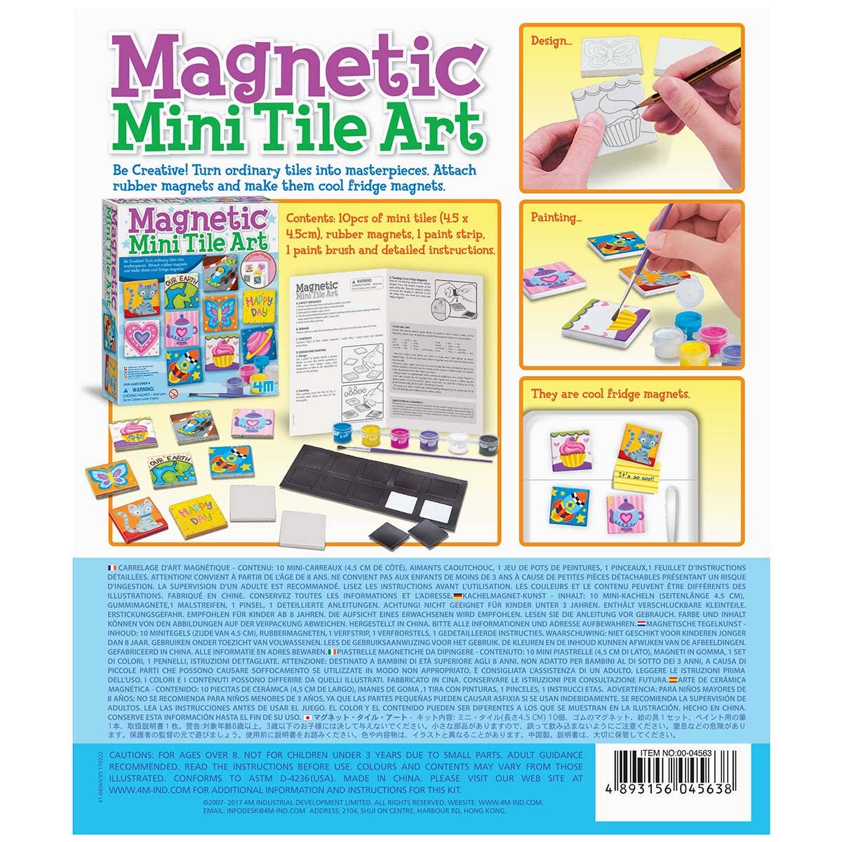 Magnetic Mini Tile Art DIY Paint Arts & Craft Magnet Kit