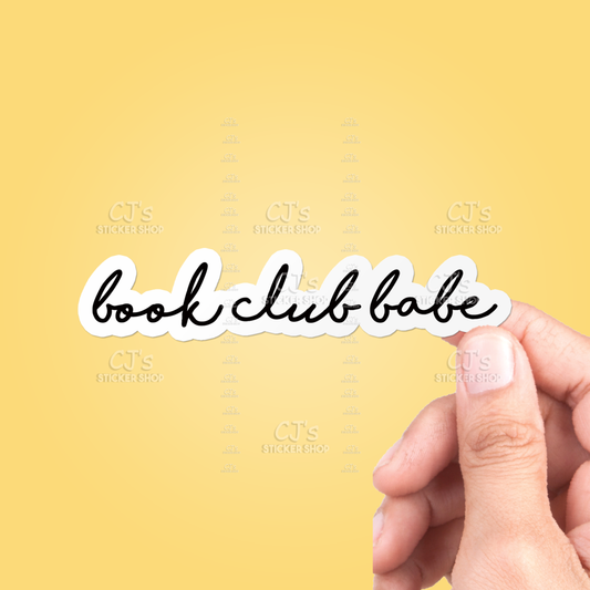 Book Club Babe Sticker Vinyl Decal: 3"