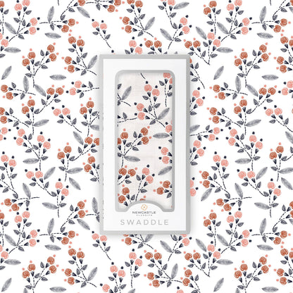 Dahlia Floral Bamboo Swaddle