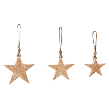 Wooden Star Natural Decorative Ornaments