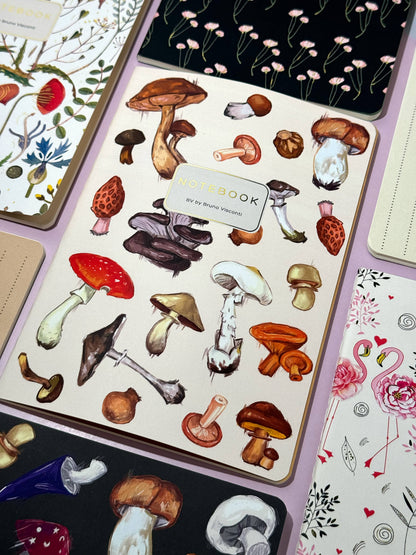 Mushrooms on White