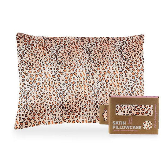 Satin Pillowcase Queen/STD: Leopard Print