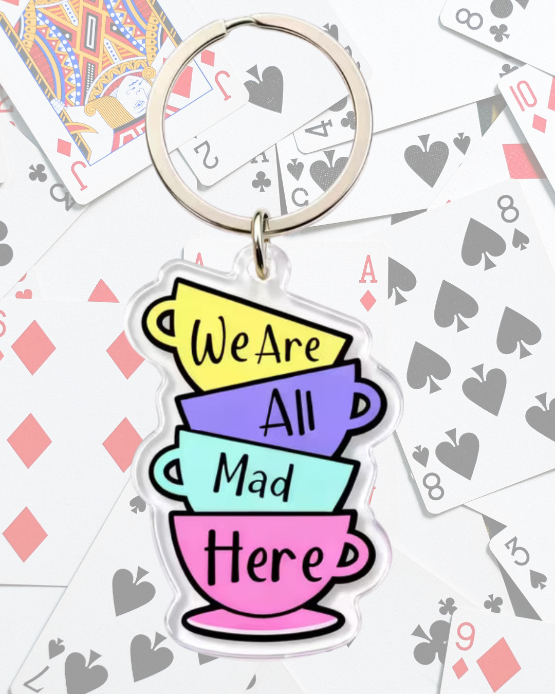 Mad Here Keychain