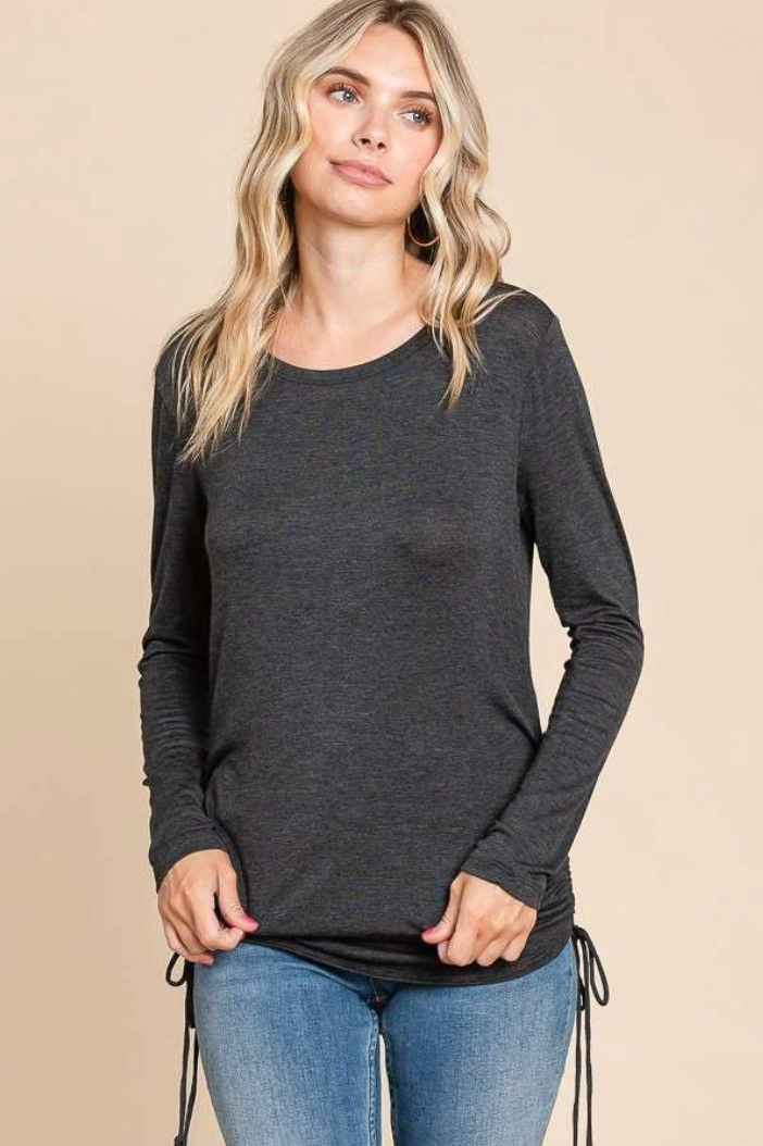 Carefree Top in Charcoal