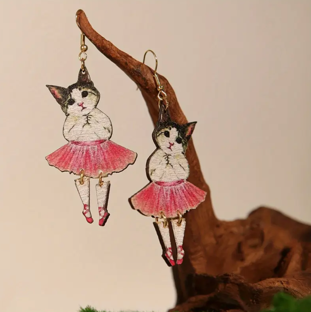 Dancing Cat Earrings