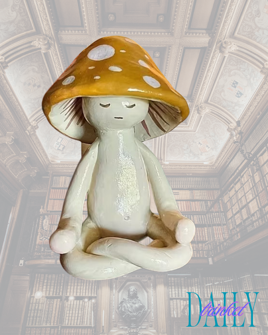 Yoga Mushroom Figurine