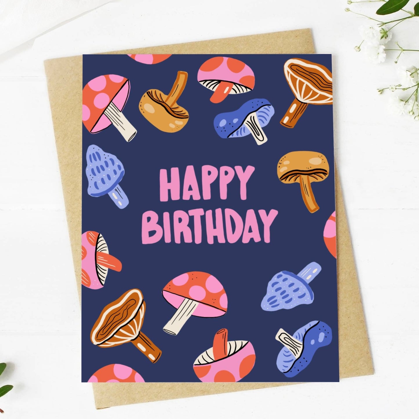 Happy Birthday Mushroom Card