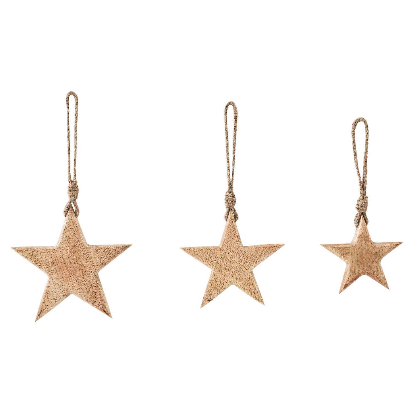Wooden Star Natural Decorative Ornaments