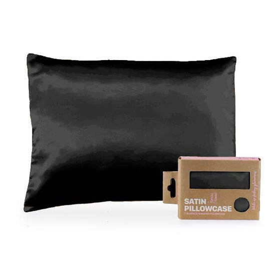 Satin Pillowcase Queen/STD: Black