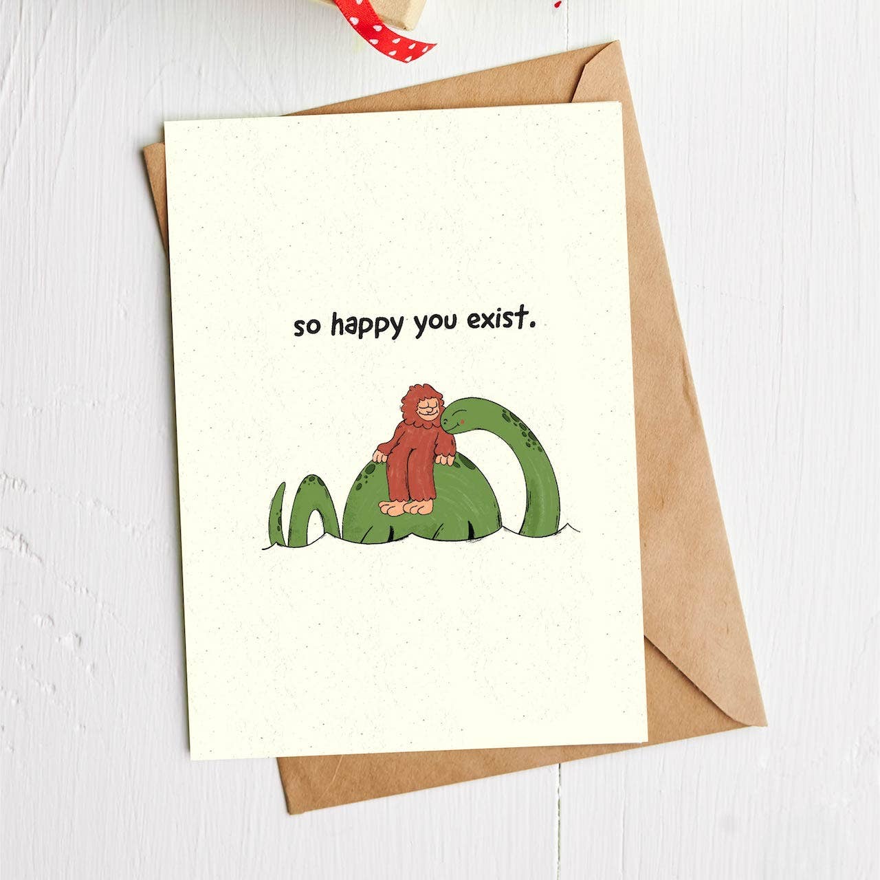 So happy you exist Cryptid Greeting Card