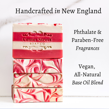 Candy Cane Christmas Handmade Bar Soap