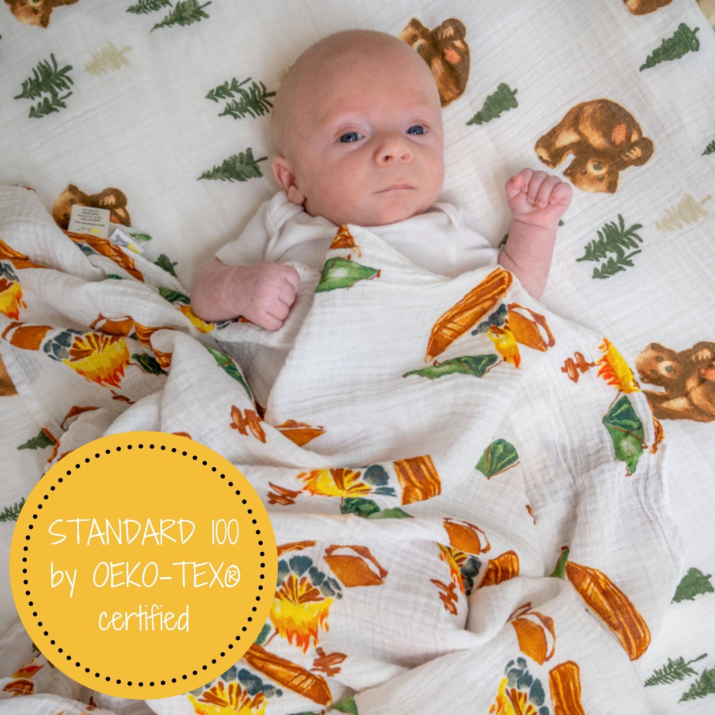 Gather Around The Campfire Baby Swaddle Blanket