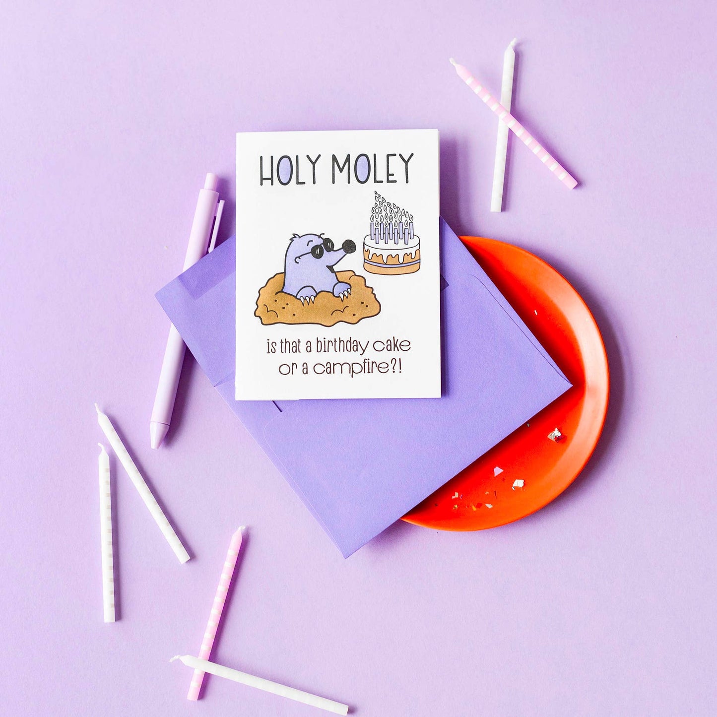 Funny Holy Moley Mole Card