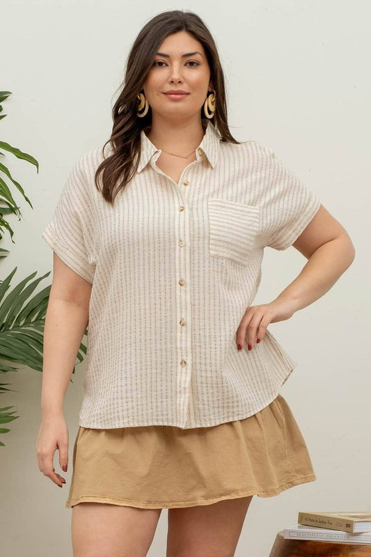 Falling For You Linen Blouse