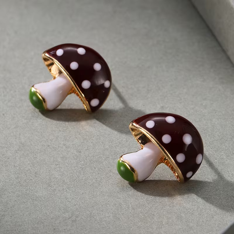 Mushroom Cap Earrings