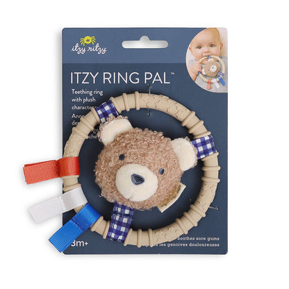 Itzy Ring Pal™ - Teething Ring Taupe Bear