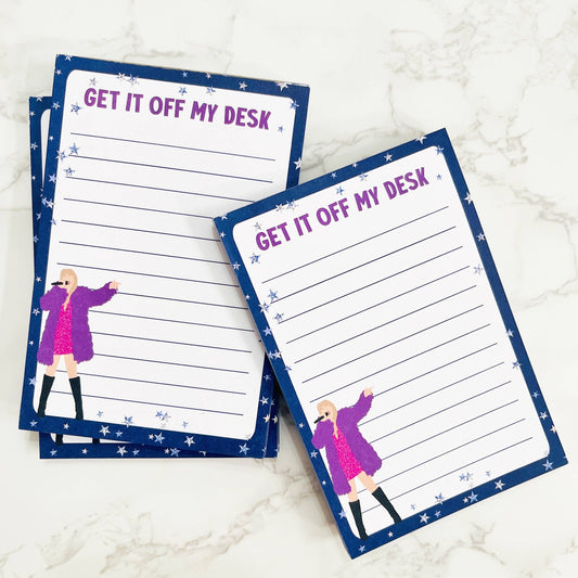 Get It Off My Desk 4x6 Notepad