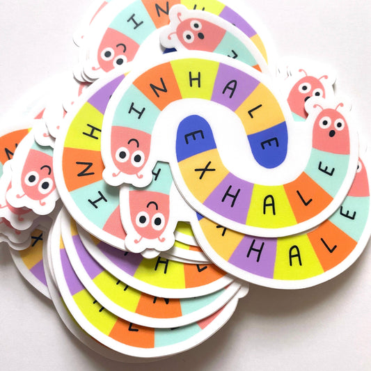 Inhale Exhale Vinyl Die Cut Sticker