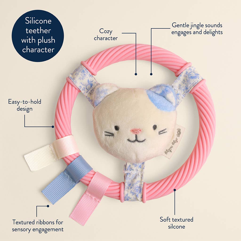 Itzy Ring Pal™ - Teething Ring Taupe Bear
