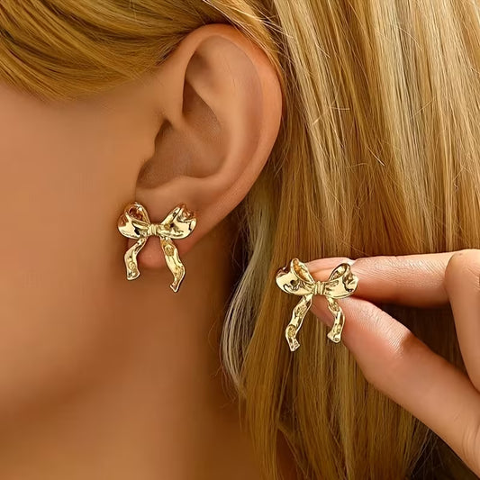Golden Bow Earring