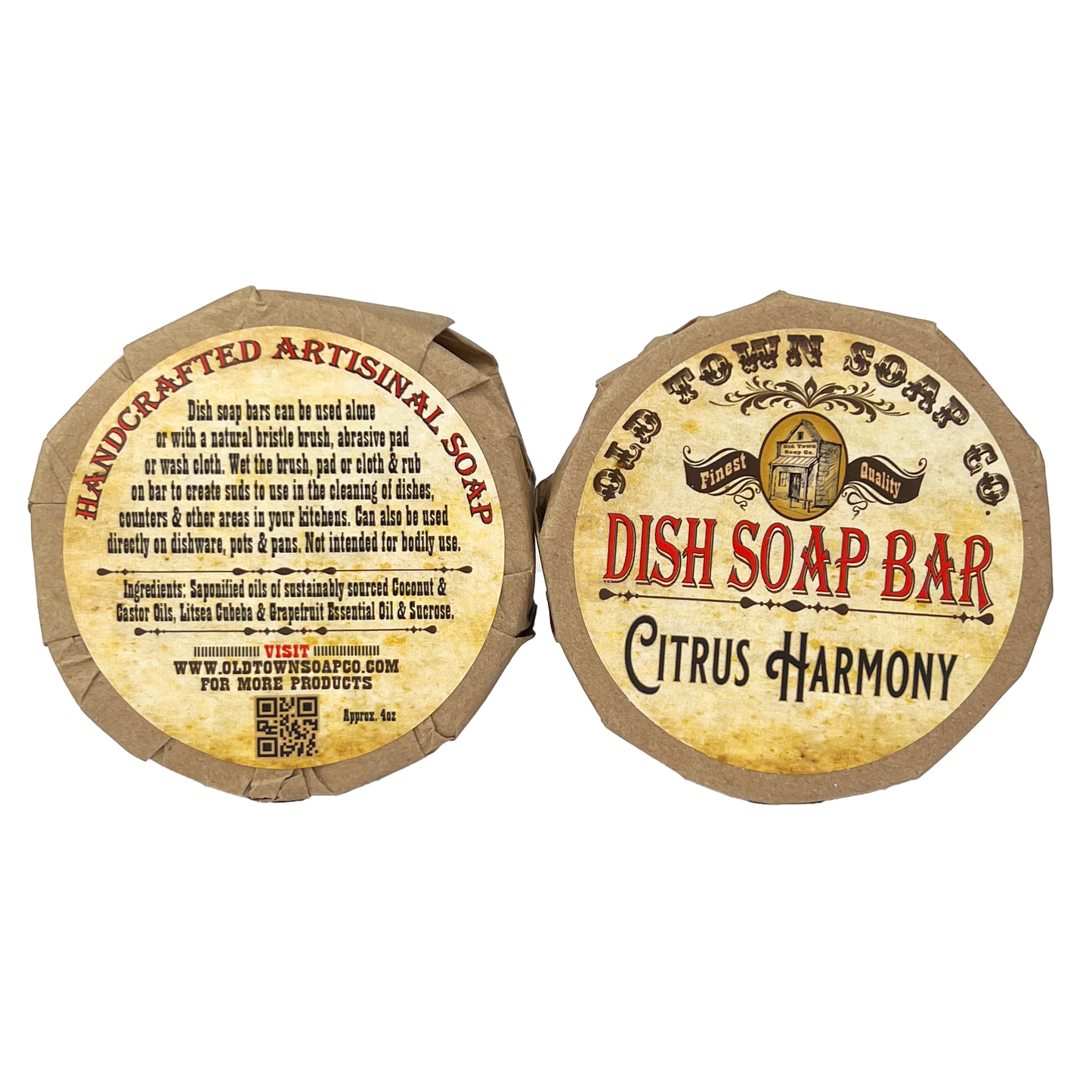 Dish Soap Bar -Avail in 4 Scents -For Sparkling Clean Dishes: Clean Lemon