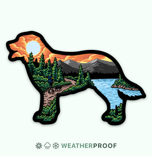 Dog Stickers | Hiking Dog | Pets Camping Lake Outdoor