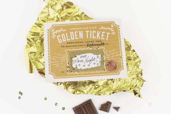 Scratch-off Golden Ticket - Birthday Card