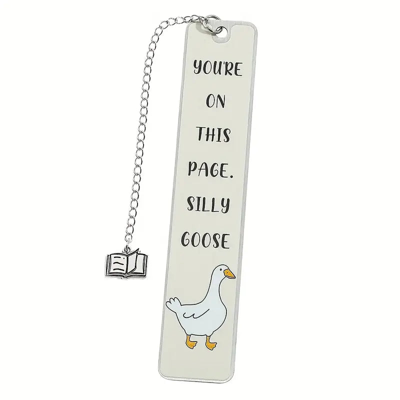 Silly Goose Metal Bookmark