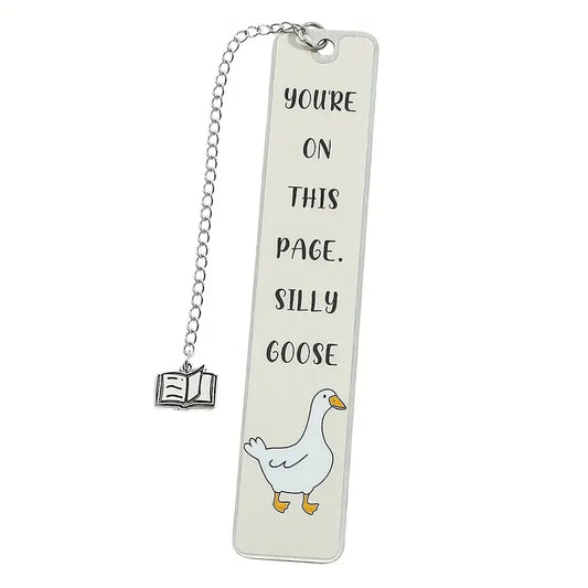 Silly Goose Metal Bookmark