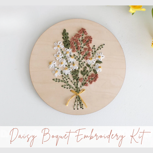 Daisy Bouquet DIY Embroidery Kit